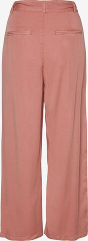 VERO MODA Loosefit Bandplooibroek 'Mia' in Roze