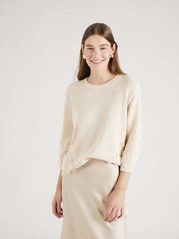 Pull-over GERRY WEBER en beige : devant