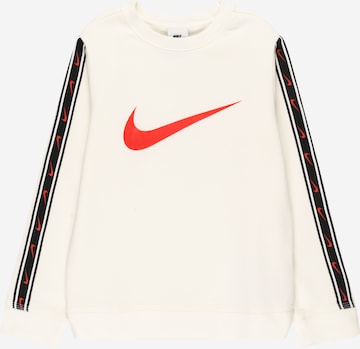 Bluză de molton 'REPEAT' de la Nike Sportswear pe alb: față