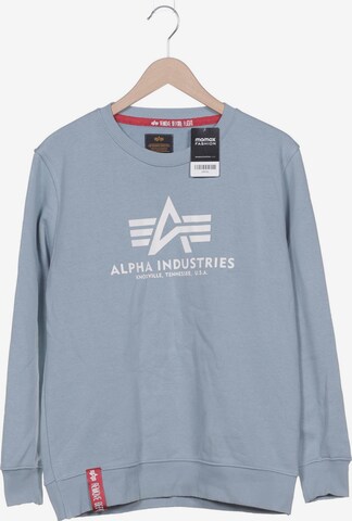 ALPHA INDUSTRIES Sweatshirt & Zip-Up Hoodie in L in Blue: front