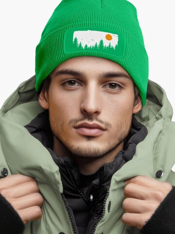 Neverless Beanie 'Braumkette' in Green