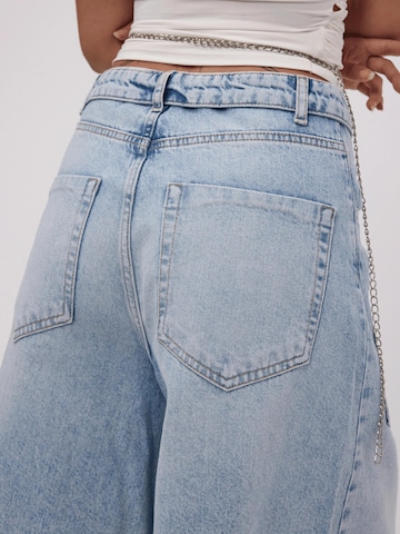 IT'S BASIC Baggy Jeans 'SUPER BAGGY BERMUDA SHORT'‌‌ in Blau
