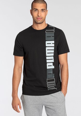 PUMA Funkční tričko 'ESS+ LOGO' – černá: přední strana