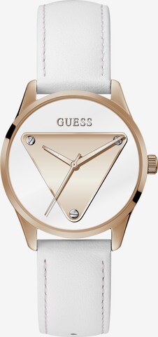 Orologio analogico 'EMBLEM' di GUESS in bianco: frontale