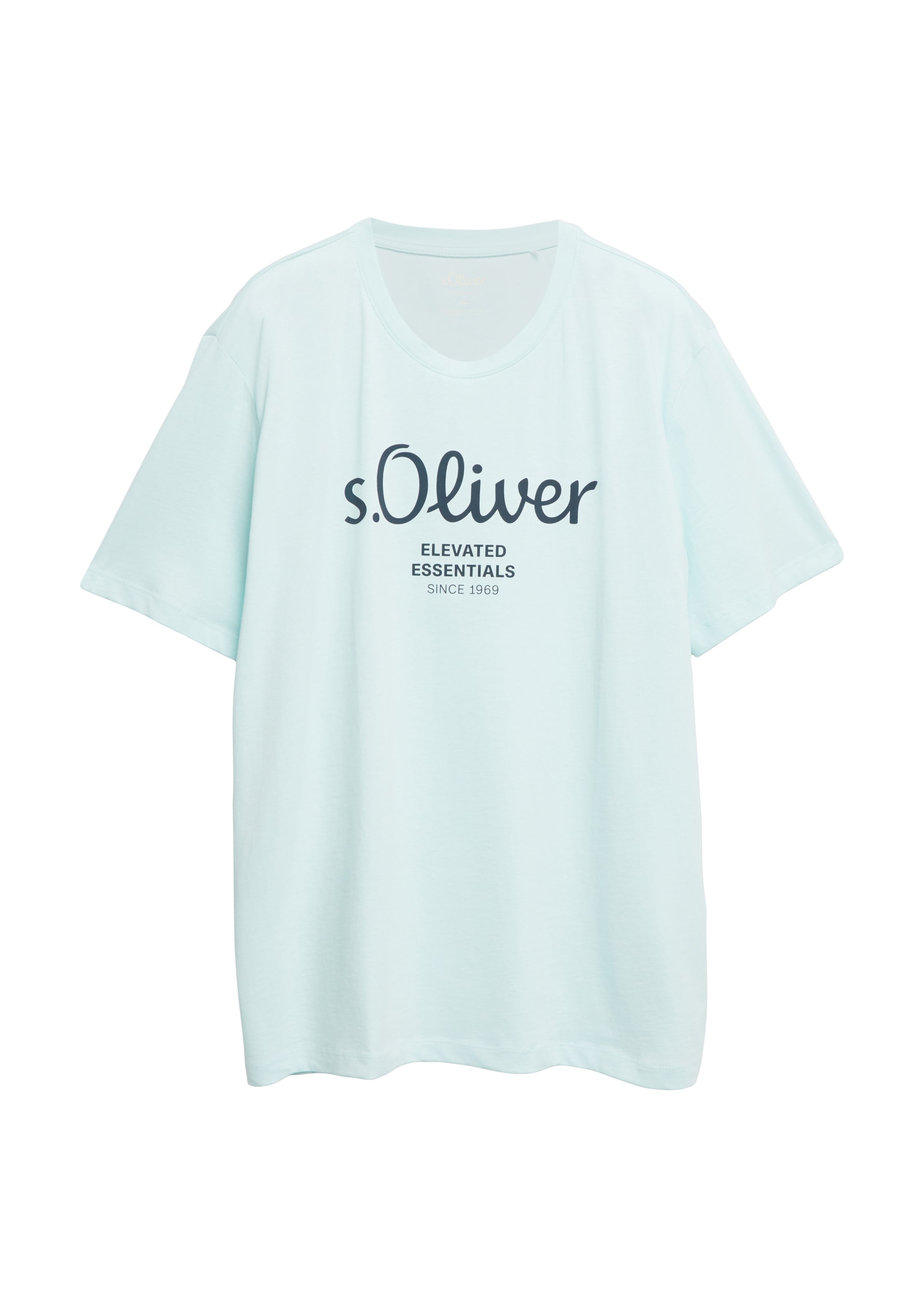 s.Oliver Men Big Sizes Shirt in Blue: front