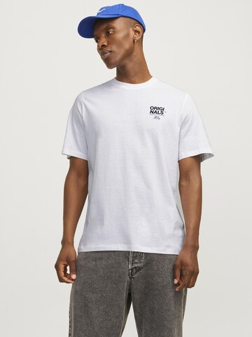 T-Shirt JACK & JONES en blanc : devant