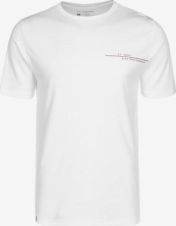 T-Shirt fonctionnel FC St. Pauli en blanc : devant