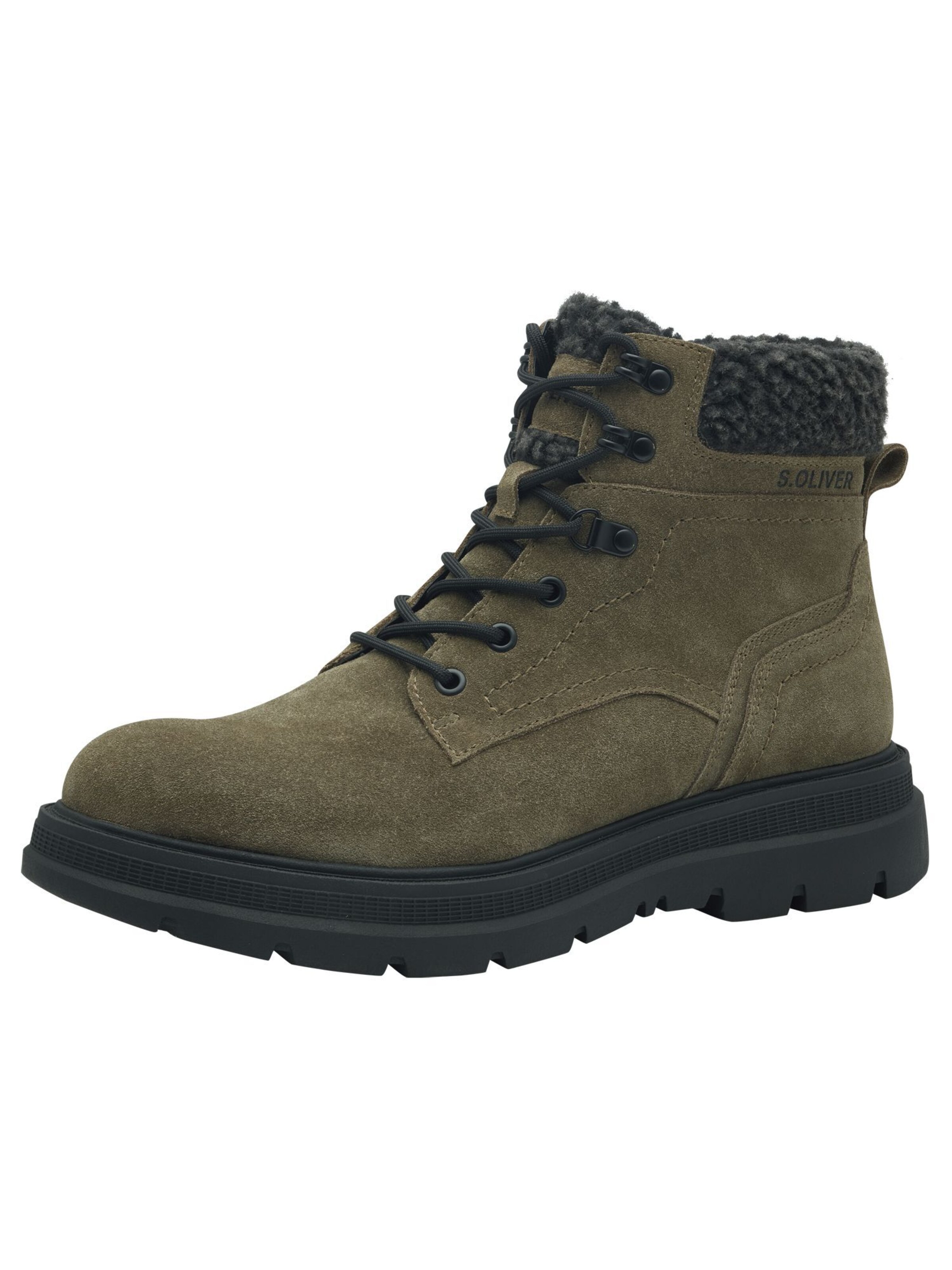 s.Oliver Lace-up boot in Green: front