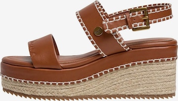 Pepe Jeans Sandale 'BILLIE LOG' in Braun: Vorderseite