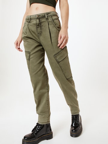 Gang Tapered Pleat-Front Pants 'Silvia' in Green: front