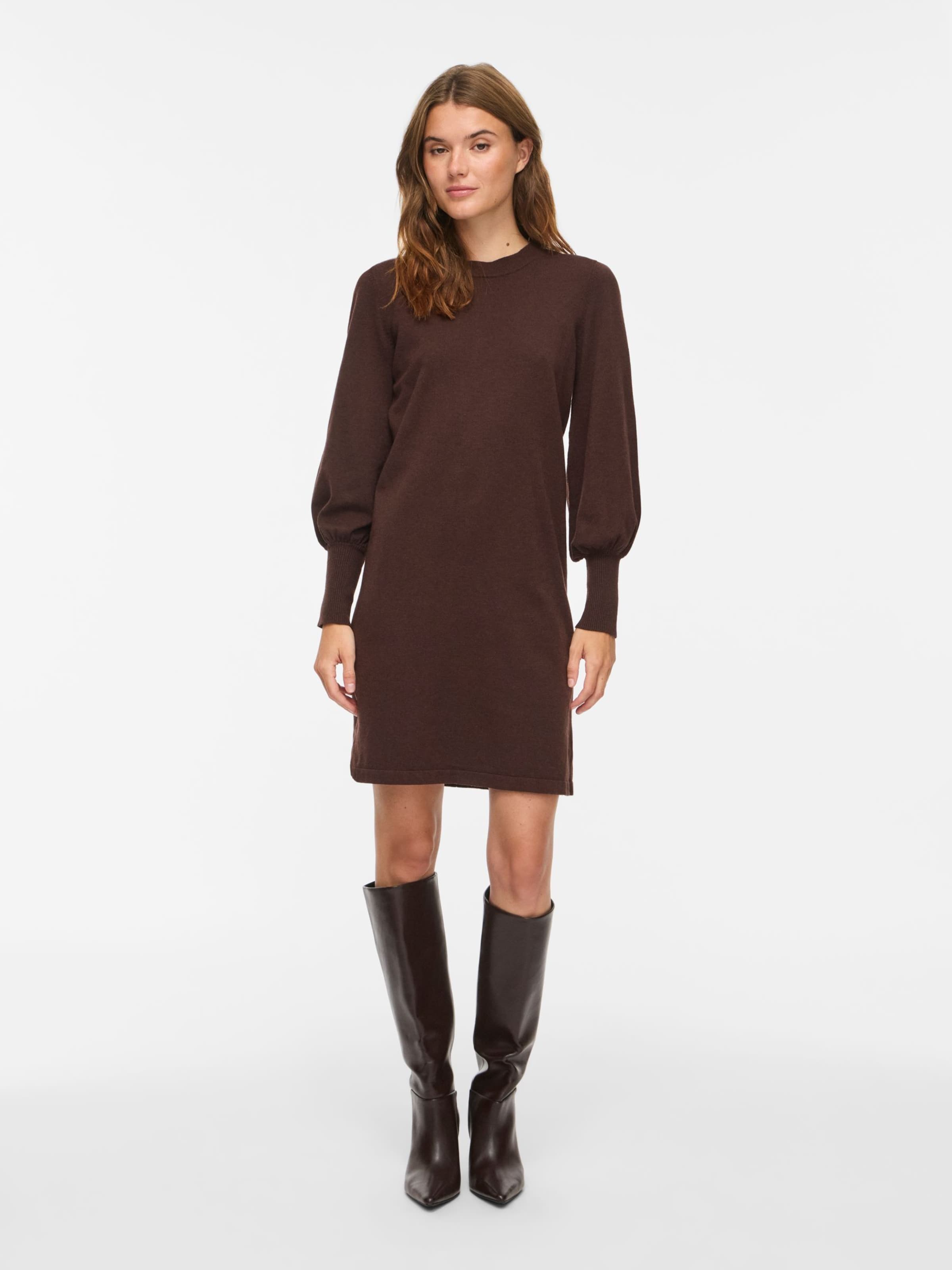 VILA Knit dress 'VIKerry' in Brown
