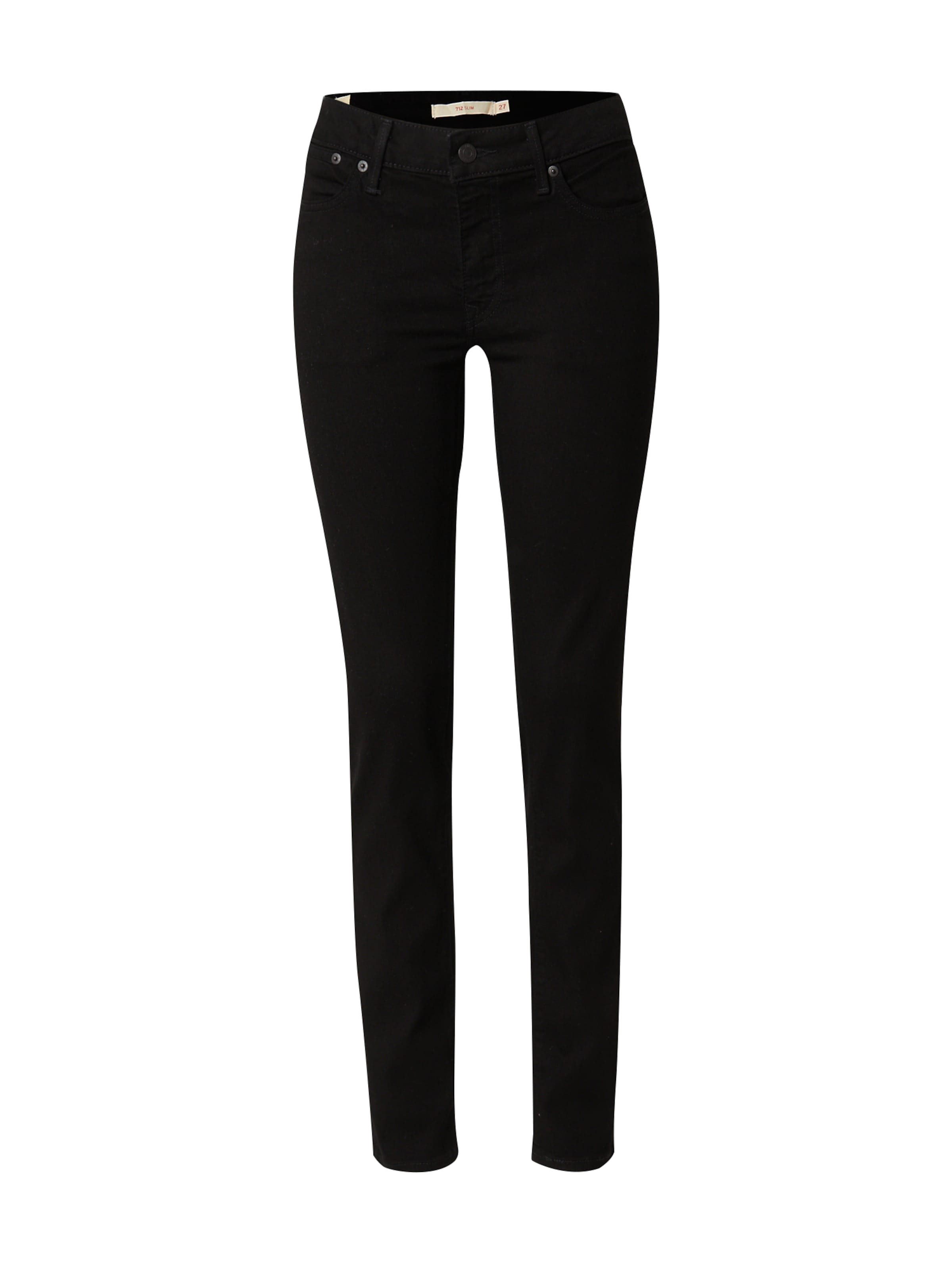 LEVI&#x27;S ® Jeans  &#x27;712™ Slim Welt Pocket&#x27; in Schwarz: Vorderseite