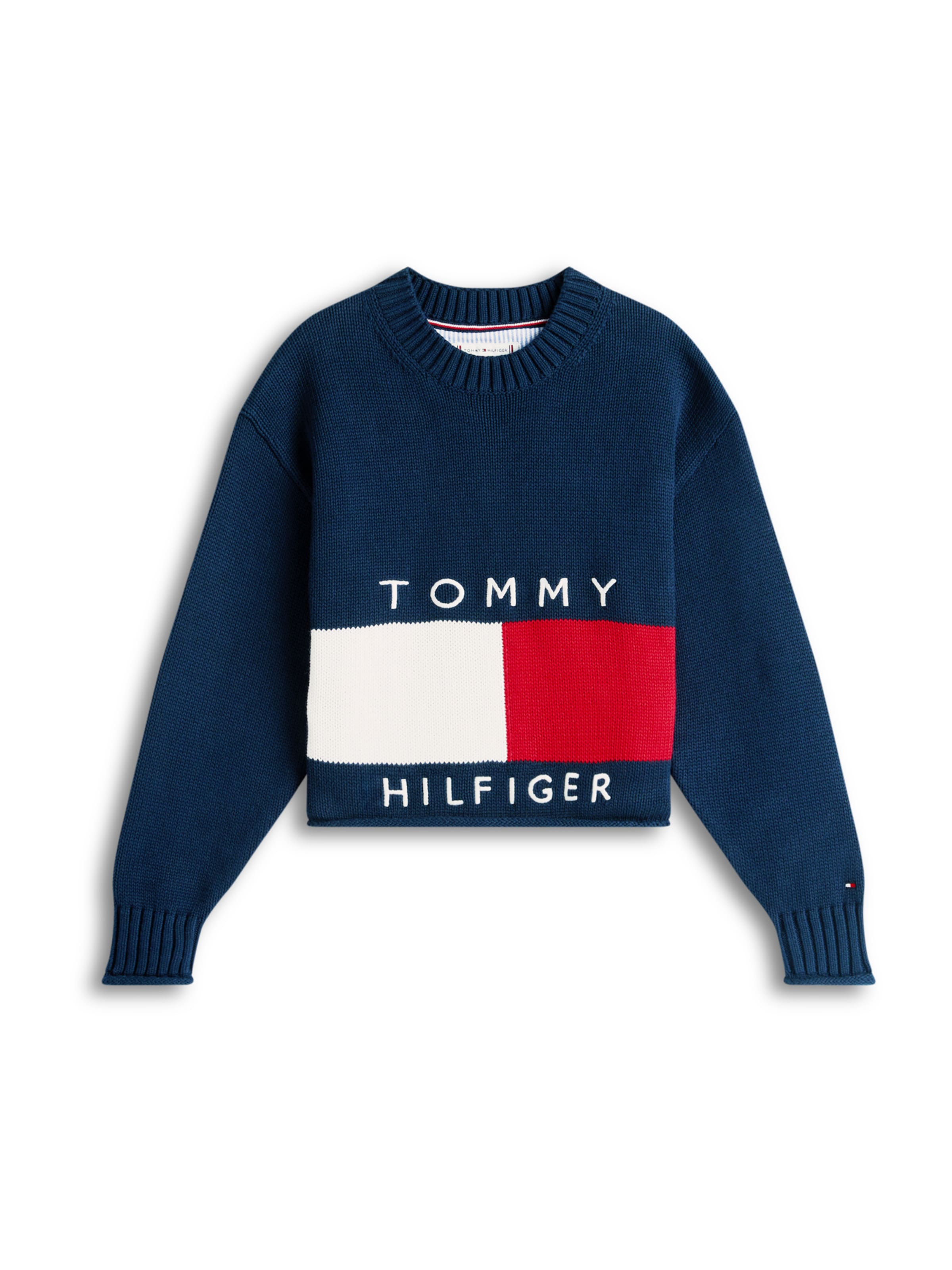 TOMMY HILFIGERPulover 'HERITAGE' - plava boja: prednji dio