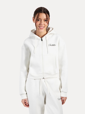 Smilodox Sweatjacke 'Enara' in Weiß: Vorderseite