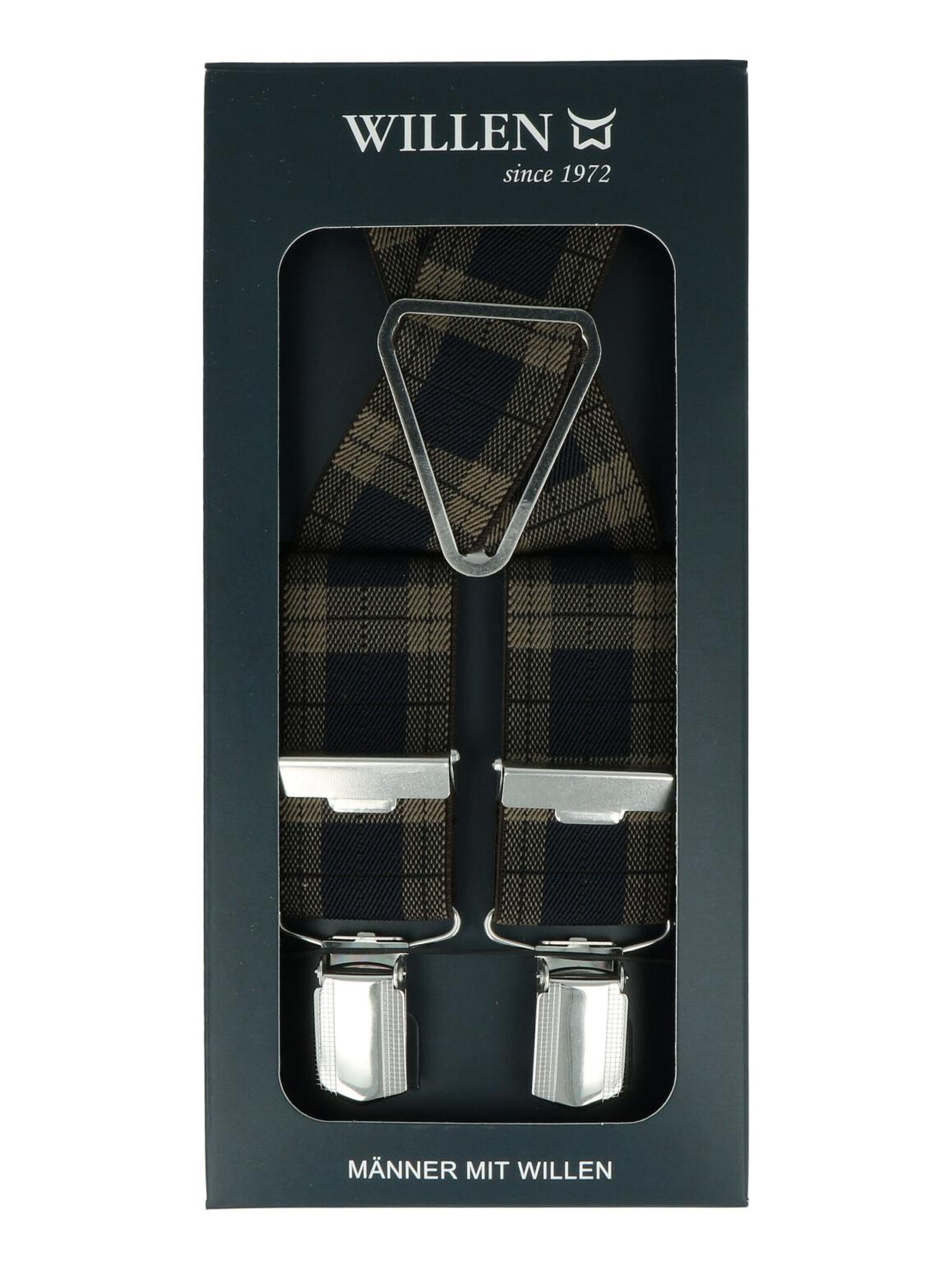 WILLEN Suspenders 'Karo' in Grey