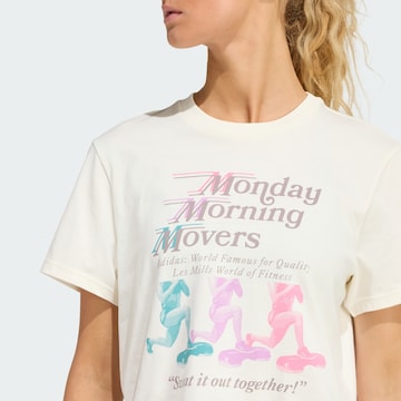 T-shirt fonctionnel 'Les Mills Movers' ADIDAS PERFORMANCE en blanc