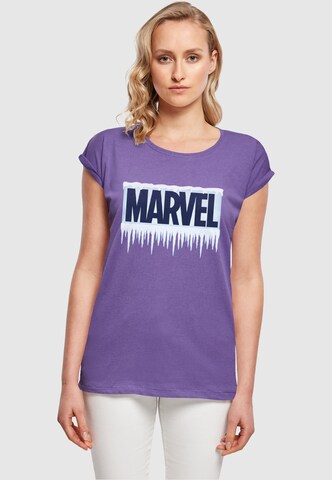 ABSOLUTE CULT T-Shirt 'Marvel - Icicle' in Lila: predná strana