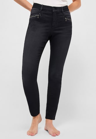 Angels Slimfit Slim Fit Jeans mit Zip Detail in Grau: predná strana