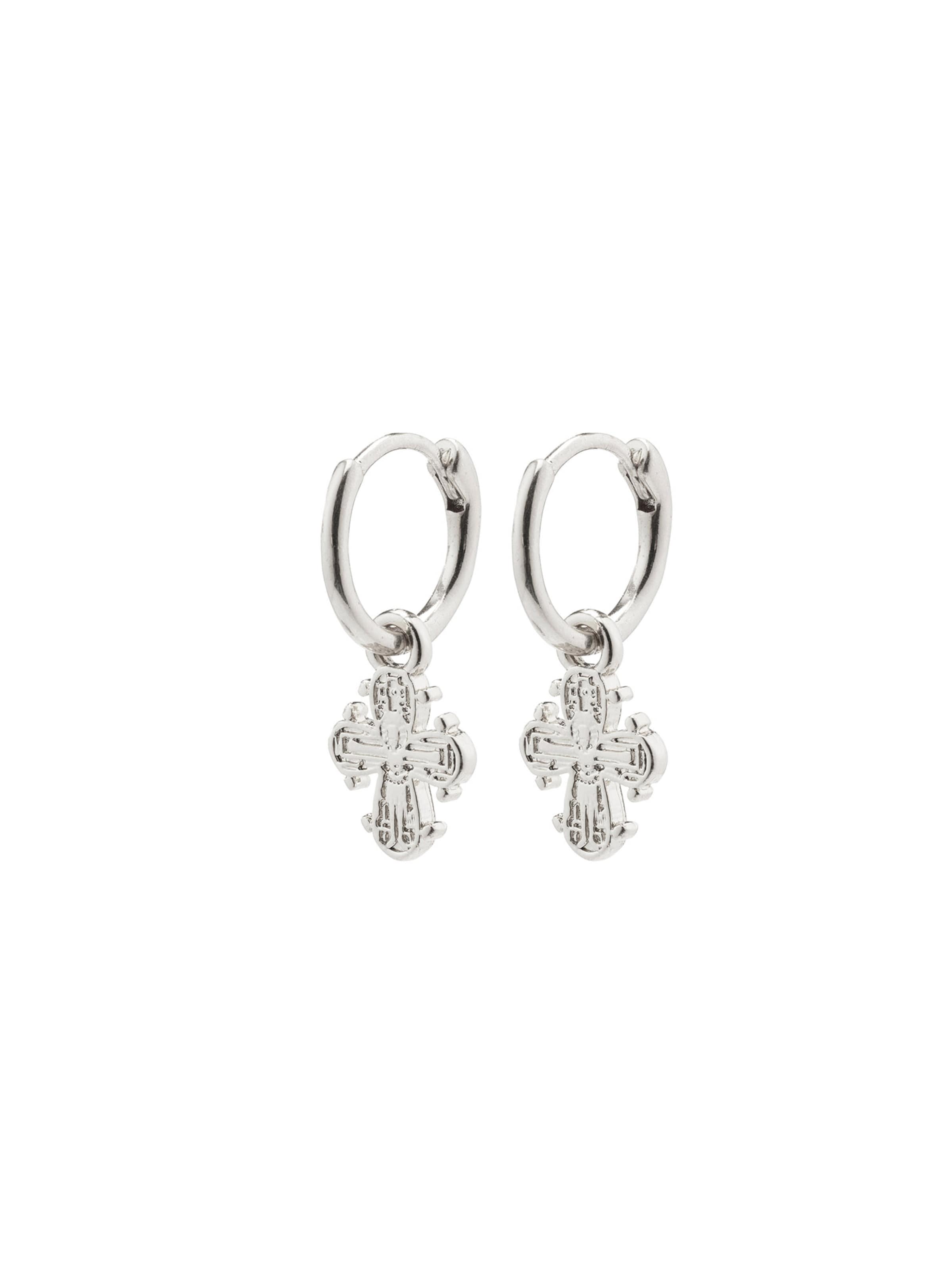 Pilgrim Náušnice 'DAGMAR' – stříbrná: přední strana