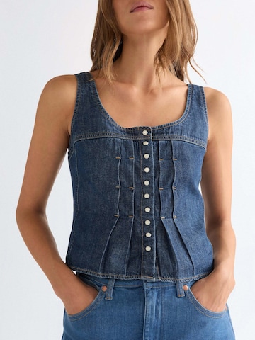 WRANGLER - Top 'Pleated Corset' en azul