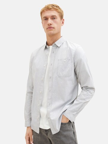 TOM TAILOR Regular fit Button Up Shirt in Grey