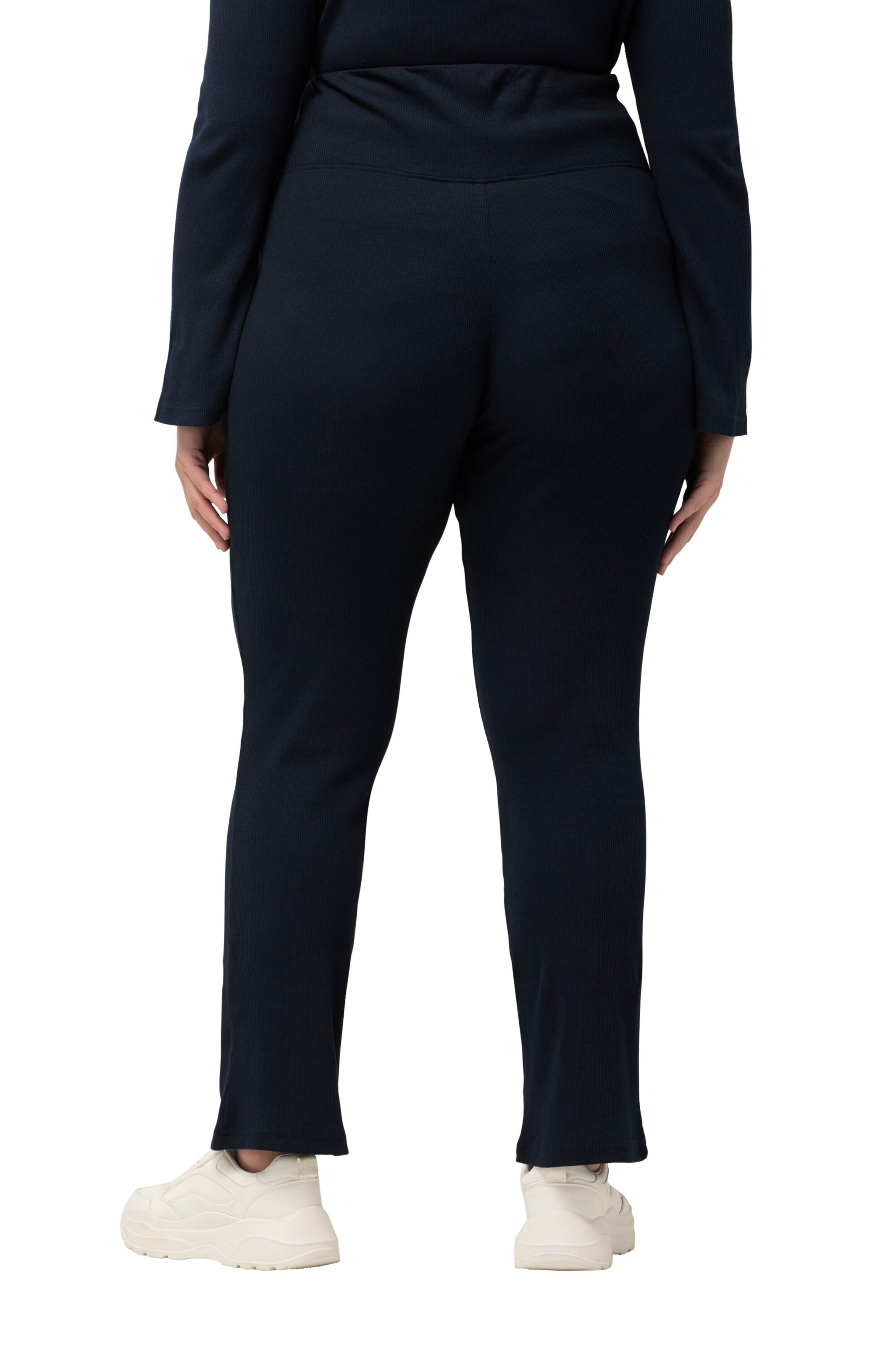 Ulla Popken Flared Hose in Schwarz