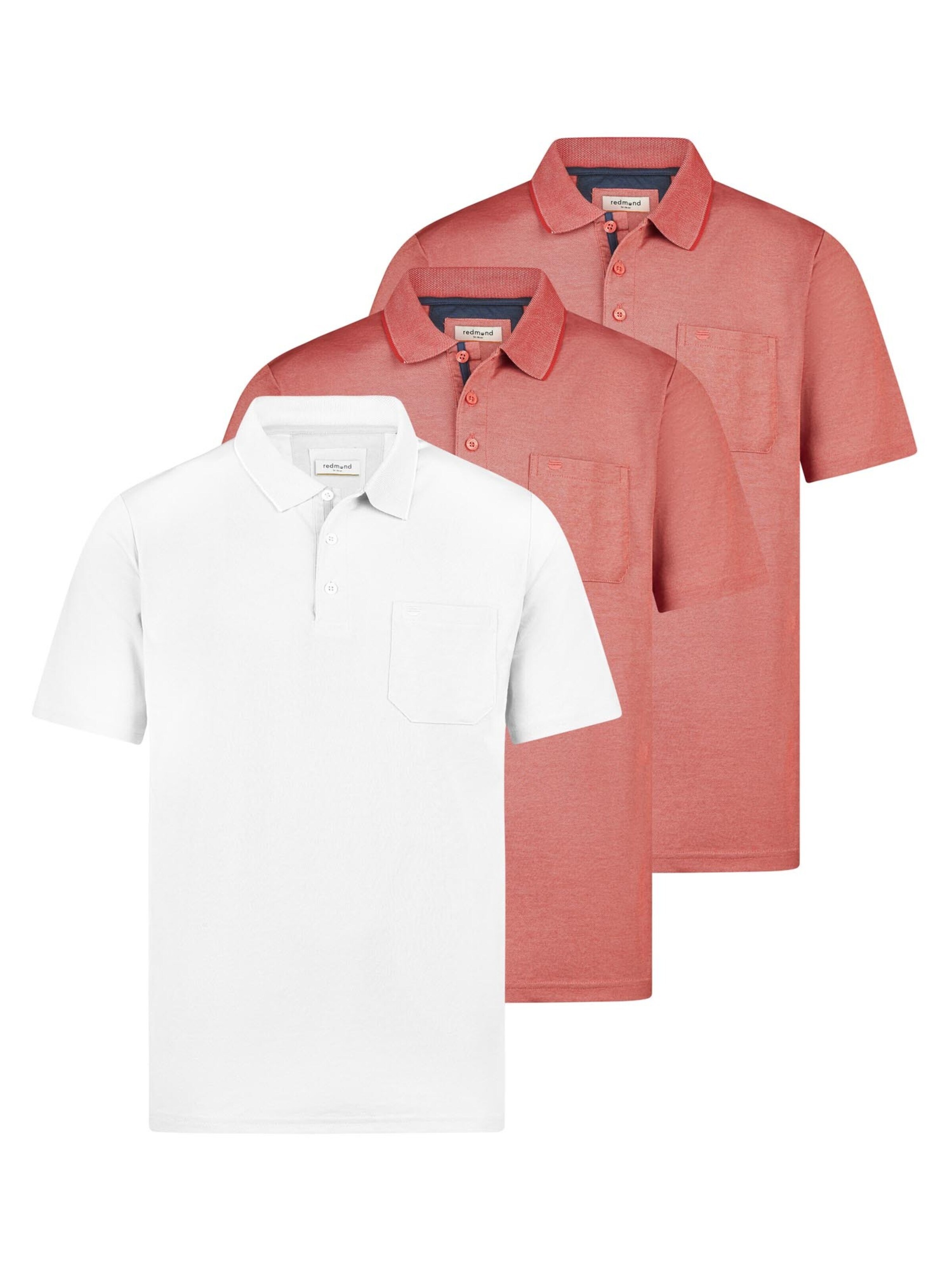 redmond Shirt 'Basic'‌ in S in rotmeliert, Produktansicht