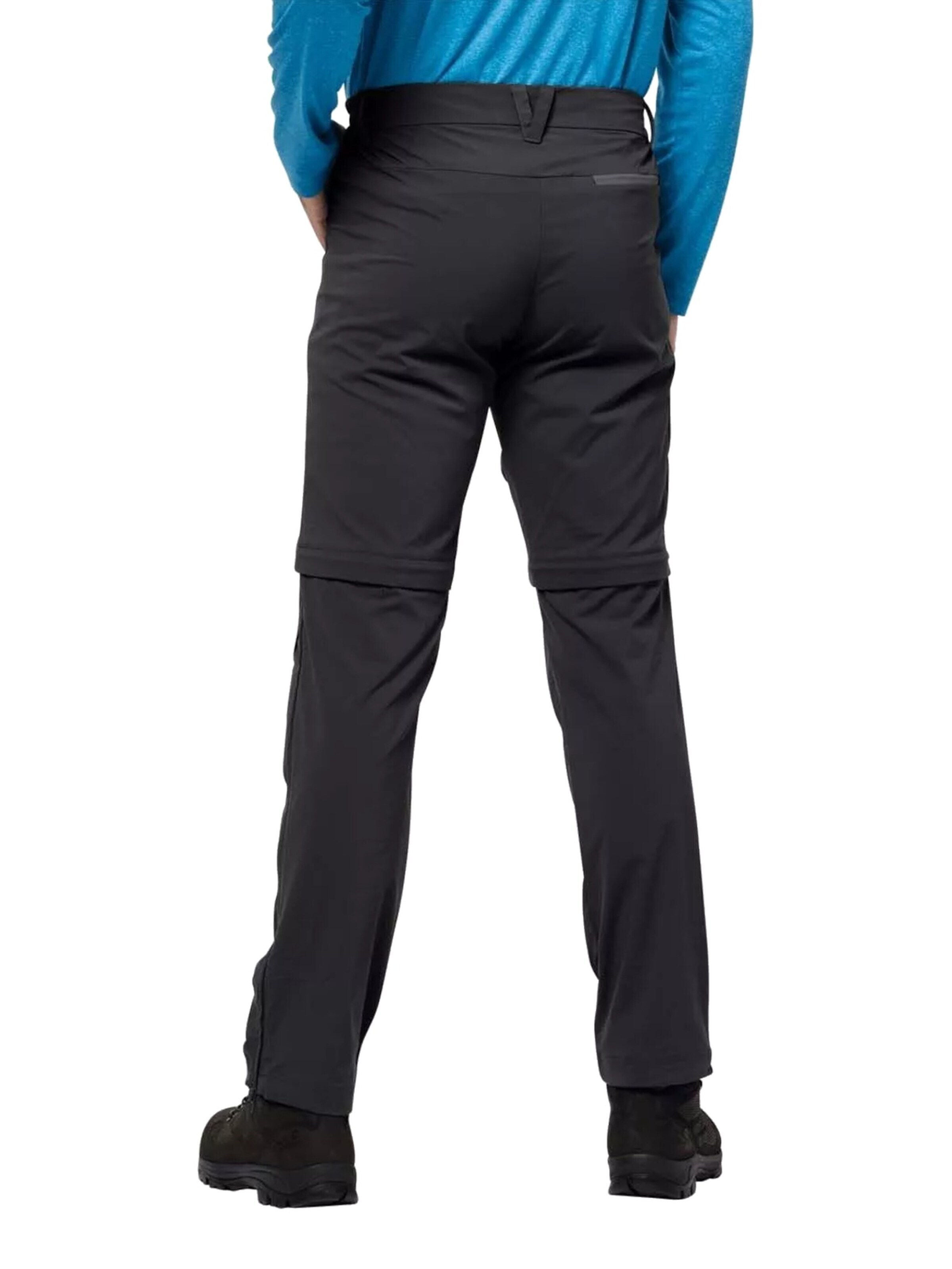 JACK WOLFSKIN Regular Sportbroek 'Jack Wolfskin Overland Zip Away Pants M' in Zwart