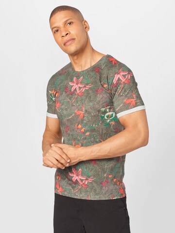 Coupe regular T-Shirt 'JUNGLES' Key Largo en vert : devant