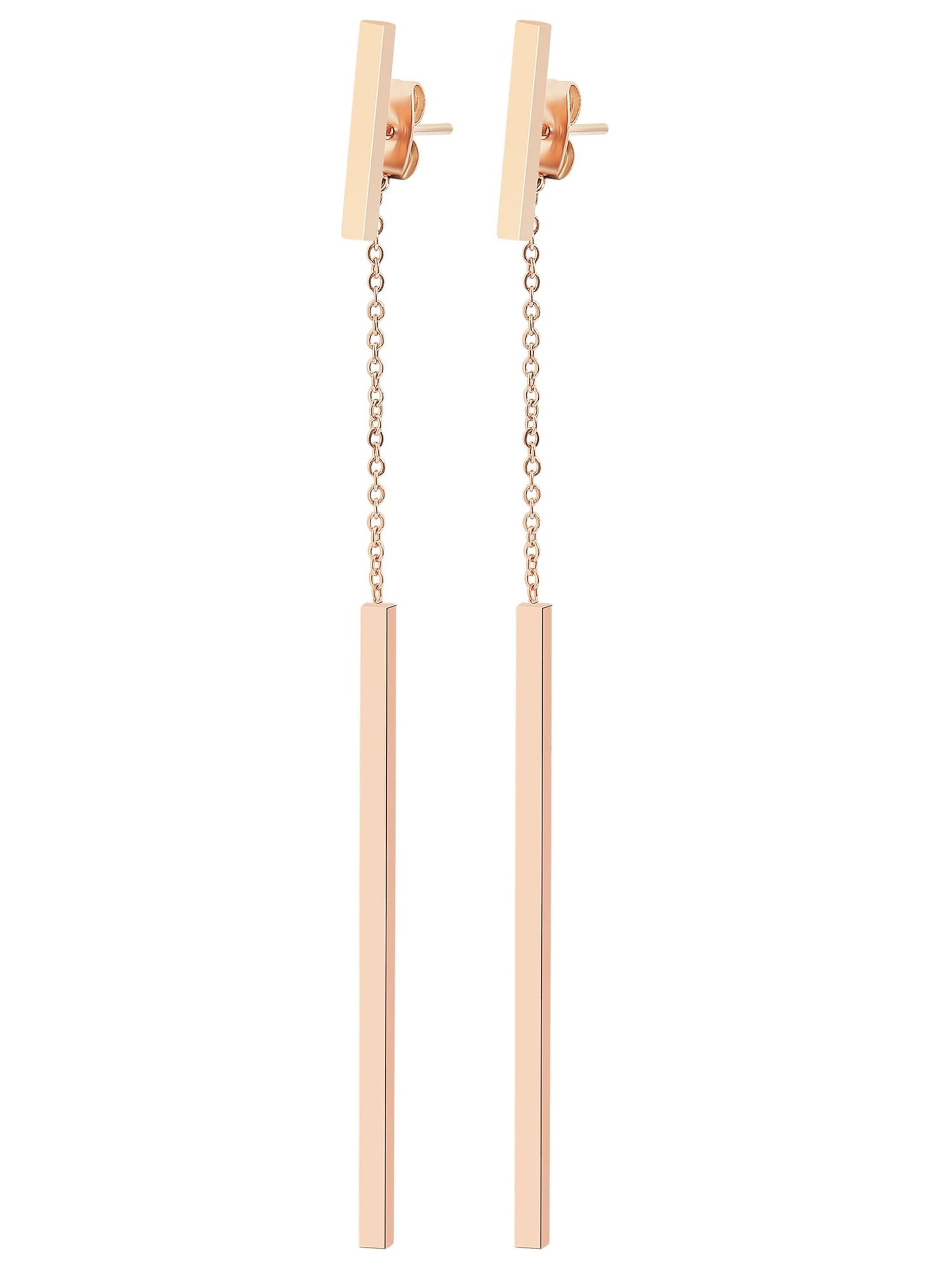 Akzent Ohrringe 'Vida, langlebig'‌‌‌‌‌‌‌‌‌‌ in Gold: Vorderseite