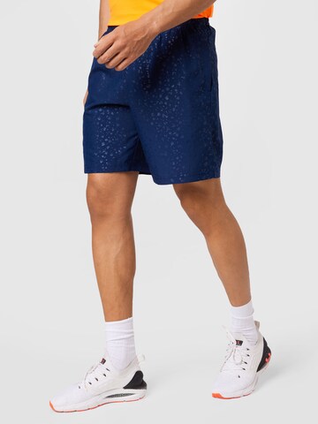 Regular Pantalon de sport UNDER ARMOUR en bleu : devant