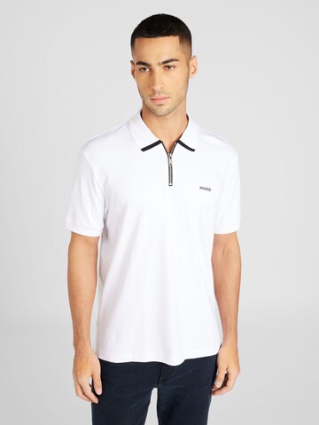 HUGO - Camiseta 'Dalomino' en blanco: frente