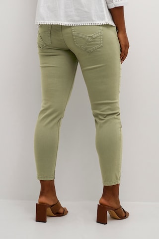 Cream Slim fit Jeans 'Paula' in Green