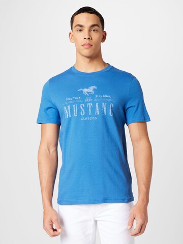 MUSTANG T-Shirt 'Alex' in Blau: Vorderseite