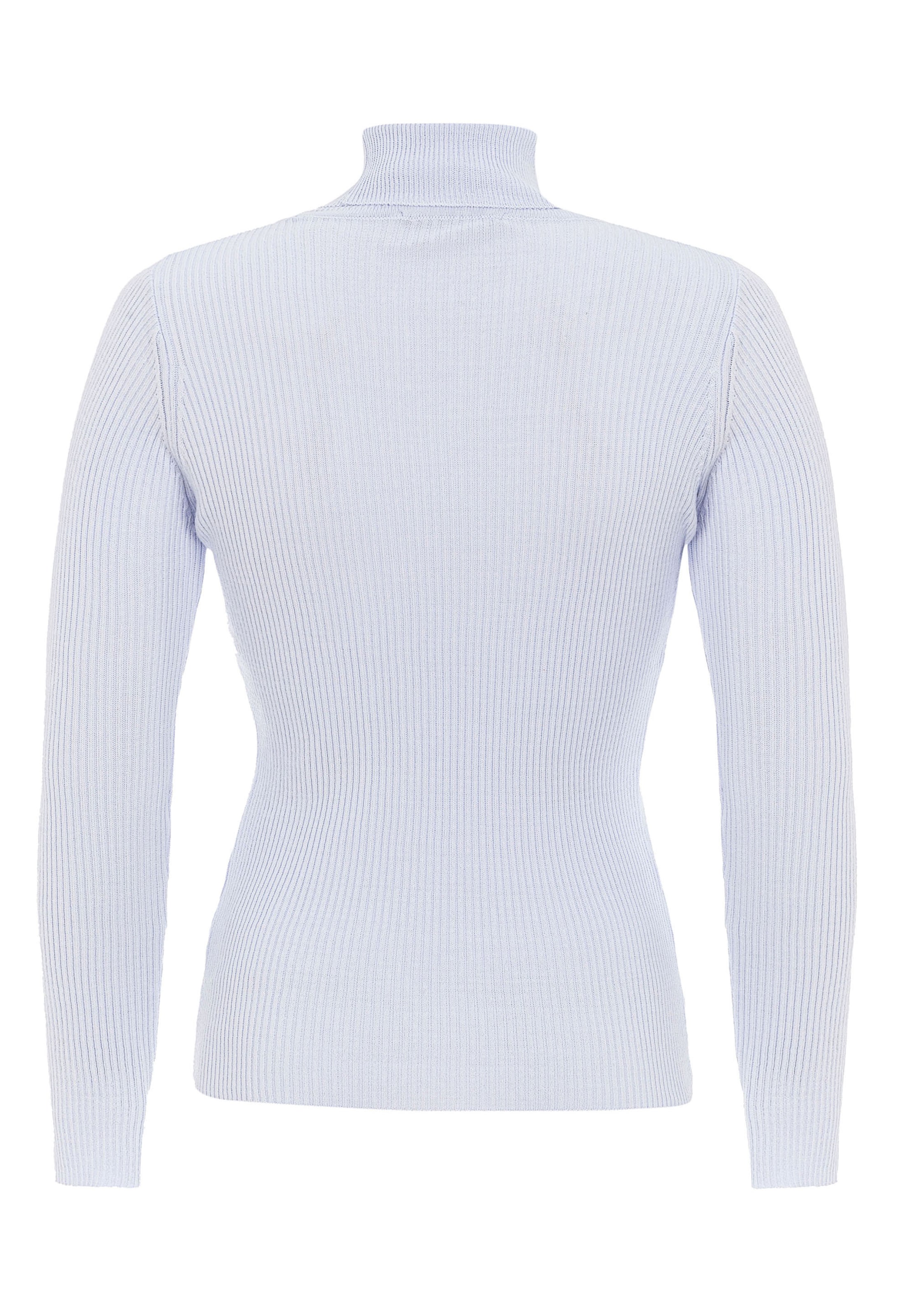 CIPO & BAXX Rollkragenpullover mit dezentem Strickmuster in Blau