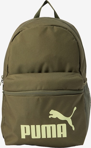 PUMA Backpack 'Phase' in Green: front