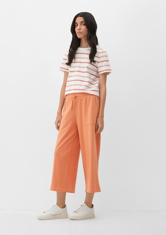 s.Oliver - Pierna ancha Pantalón en naranja