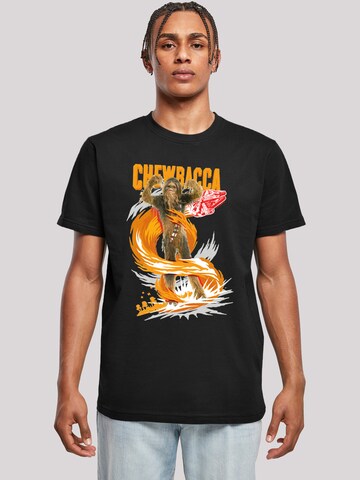 F4NT4STIC Shirt 'Star Wars Chewbacca Wookiee Gigantic' in Black: front