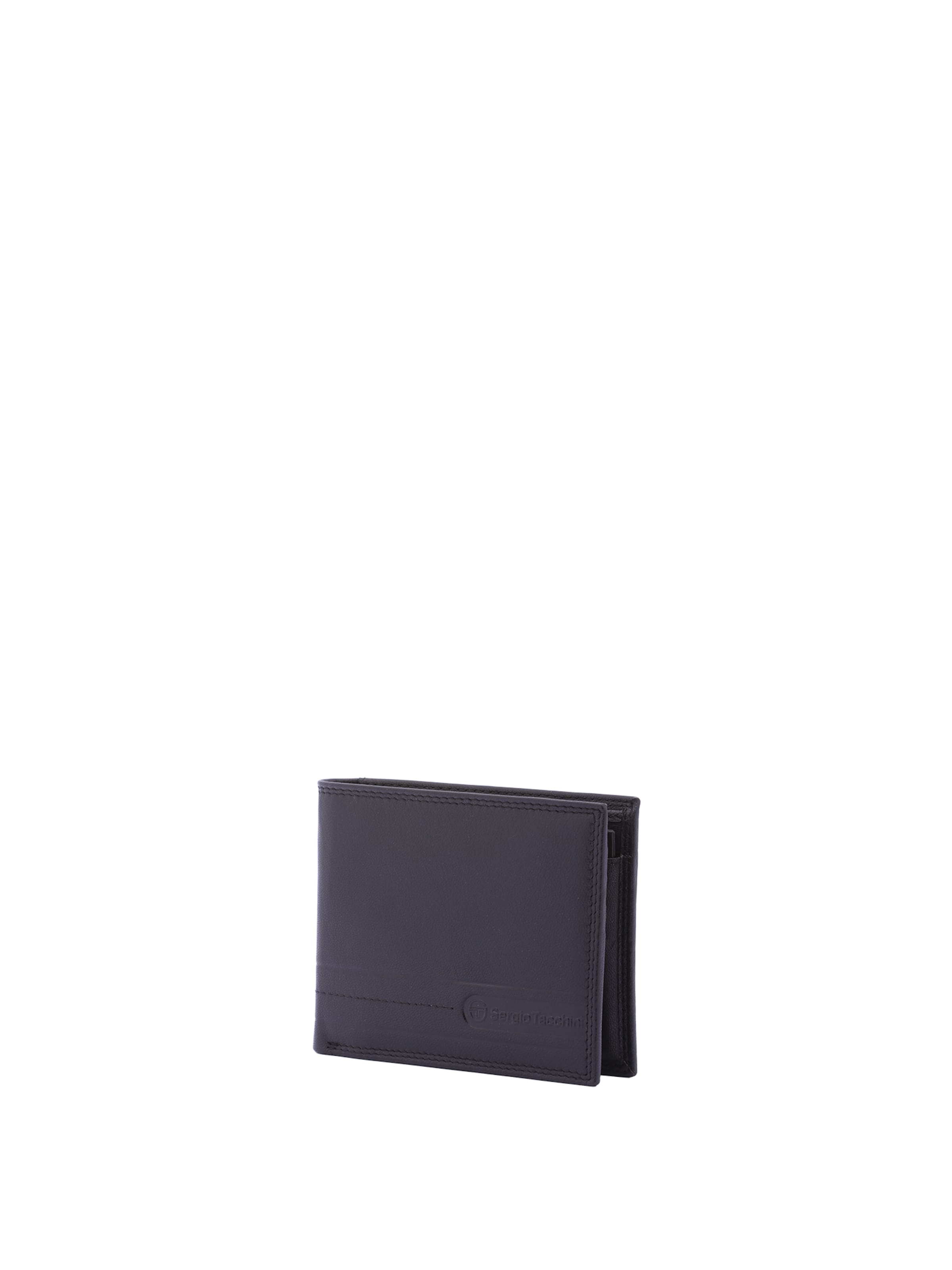Portamonete 'Portafoglio Uomo Vera Pelle Sergio Tacchini Compatto 10x12,5 cm' di Sergio Tacchini in nero