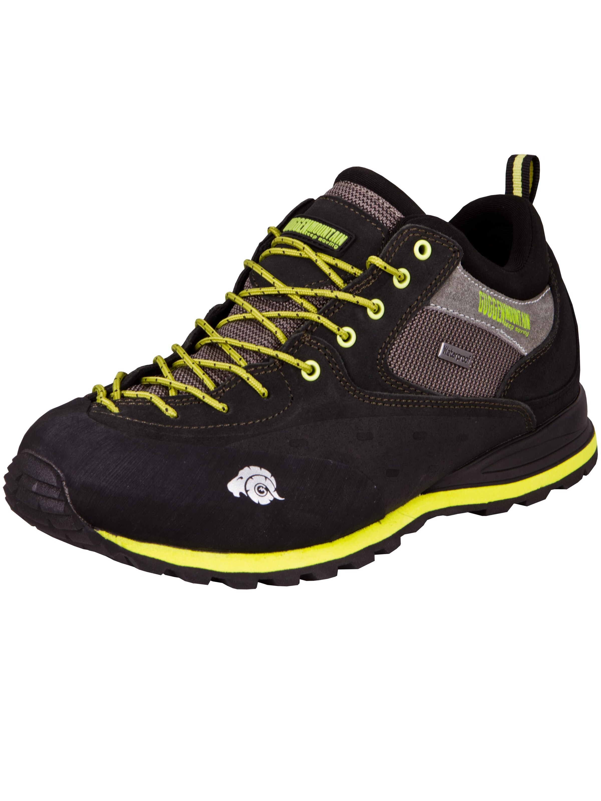 Guggen Mountain Athletic lace-up shoe 'Trekking-& Wanderschuhe PT022' in Yellow: front