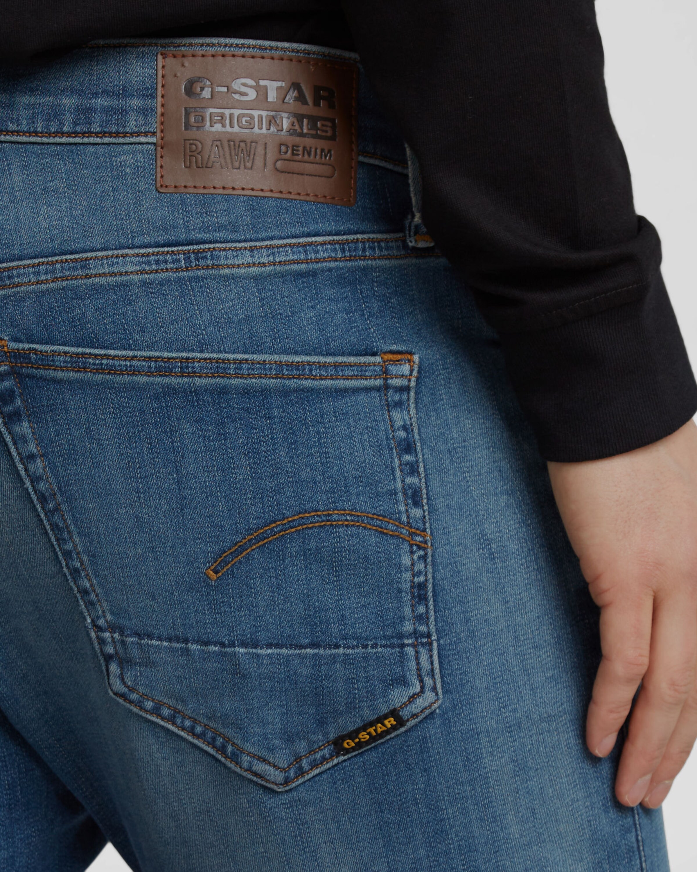 mėlyna G-STAR Prigludęs Džinsai '3301'