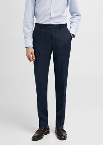 MANGO MAN Regular Pantalon 'Amalfi' in Blauw: voorkant