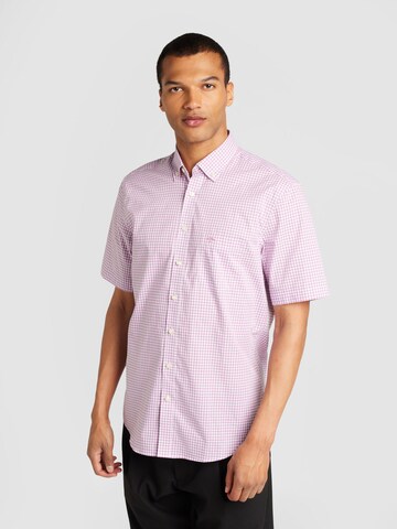 FYNCH-HATTON Regular Fit Hemd 'Classic Vichy' in Lila: Vorderseite