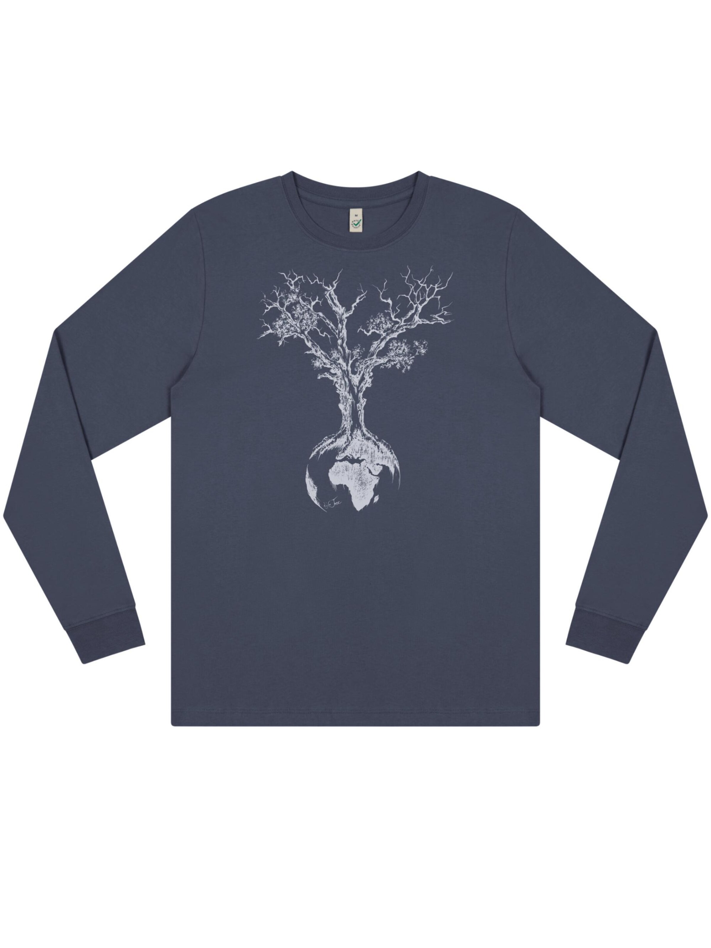 Life-Tree Shirt 'Fairwear Weltenbaum' in Blue: front