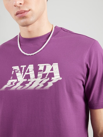 purpurinė NAPAPIJRI Marškinėliai 'S-LODESTAR'