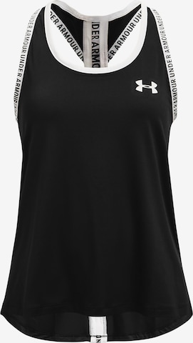 Top sportivo 'Knockout' di UNDER ARMOUR in nero: frontale