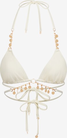 Moda Minx Triangel Bikini Top 'Valentina' in Weiß: predná strana