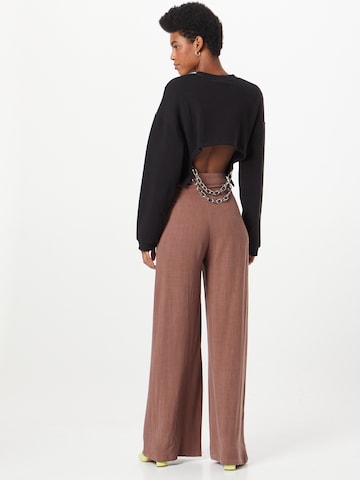 Wide Leg Pantalon Nasty Gal en marron