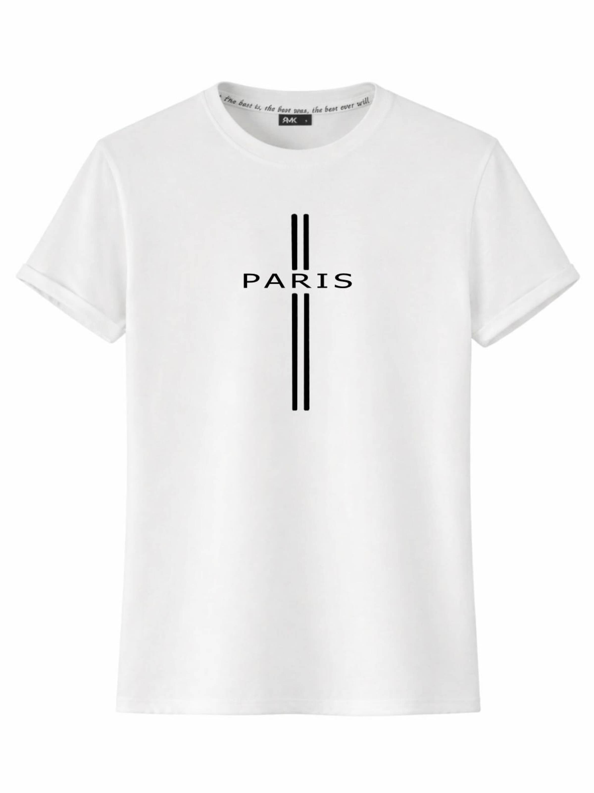 RMK Shirt 'PARIS France'‌‌‌‌‌‌‌‌‌‌ in Weiß: Vorderseite