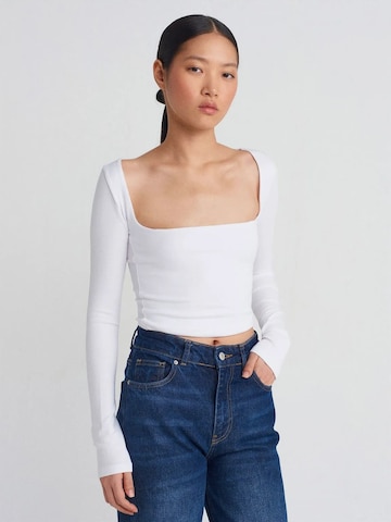 Dilvin - Camisa em branco: frente